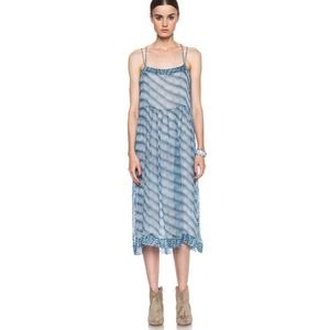 Isabel Marant Etoile 100% Silk Zaffer Cross Back Women 36/6/Small Midi Dress